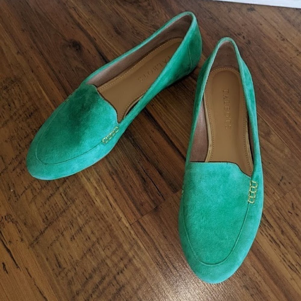 Talbots Leather Flat Loafer Seafoam Green Women's Size 5.5